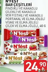 N'FEST BAR ÇEŞİTLERİ 40 G fiyat ve kampanya bilgisi